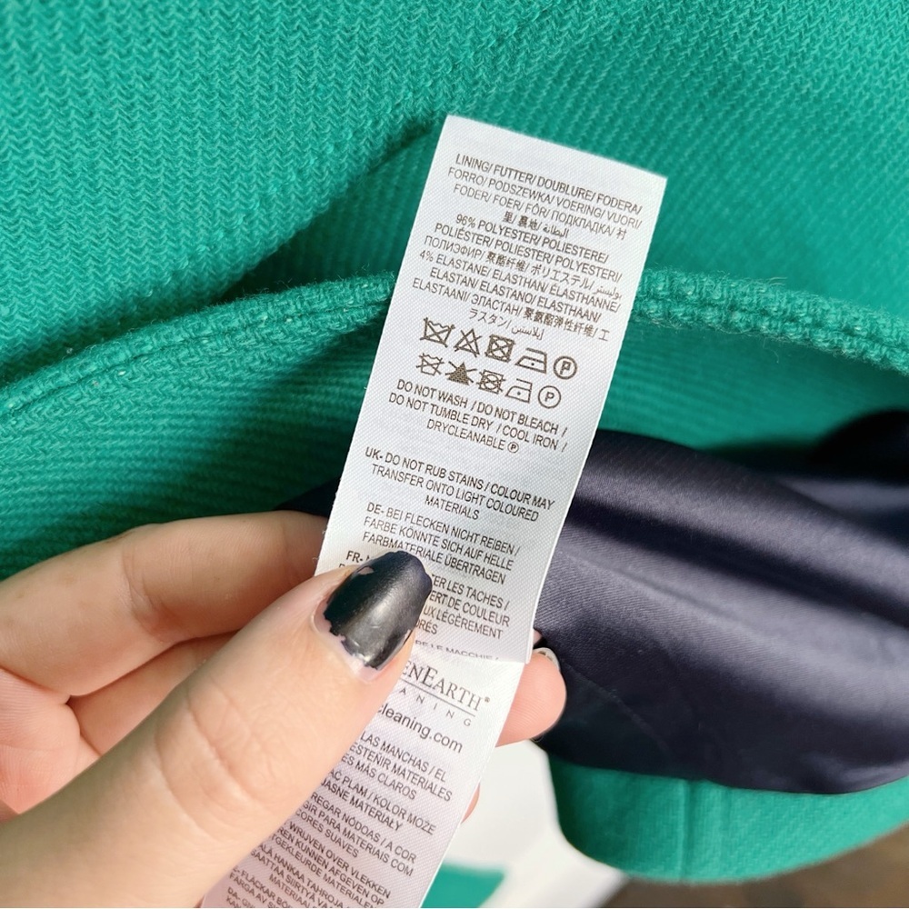 Boden Durham Wool Blend Coat Jade Green Size 8 - Picture 9 of 12